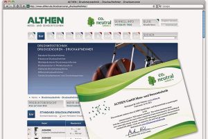 Website mit aktivem Umweltschutz