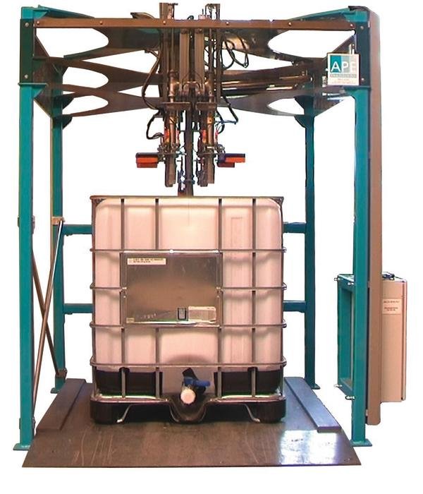 4-Fass- und IBC-Container-Befüllanlage 4-drum- und IBC-container-filling plant