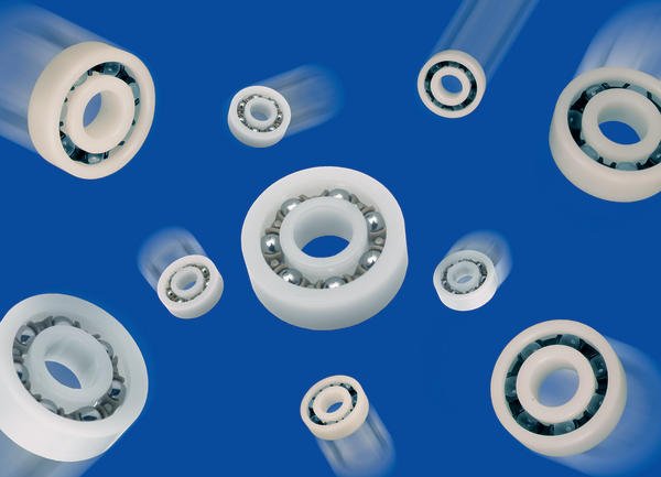 Schmiermittelfreie Rillenkugellager Lubricant-free polymer ball bearings