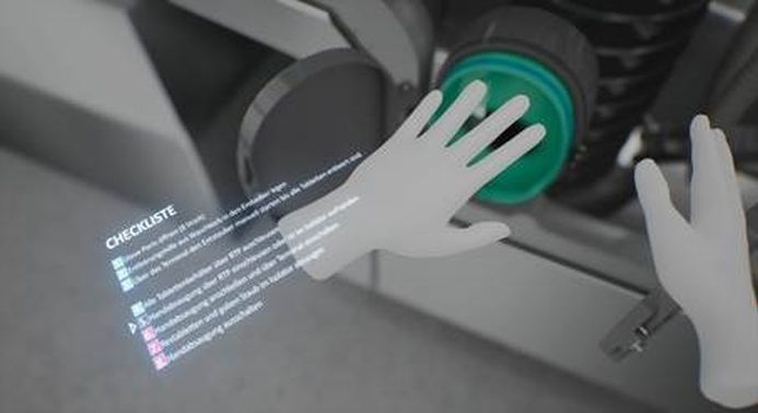 virtuelle Handschuheingriffe