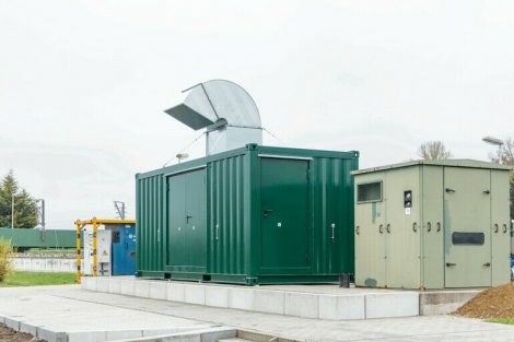 Energieeffiziente Turbogebläse im Container
