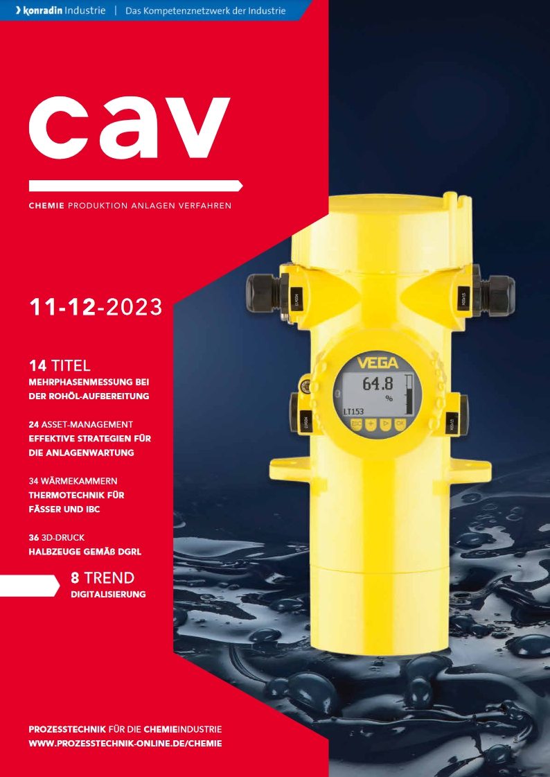 cav – Prozesstechnik für die Chemieindustrie ist eine Fachzeitschrift für die Chemietechnik