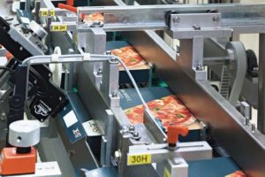 Antriebstechnik im Baukastensystem Automatisierung von Pizza-Verpackungslinie