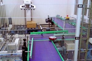 Vierachsiger Roboter Paro palettiert Reispakete von Lassie