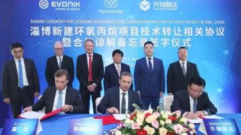 Evonik und Thyssenkrupp lizenzieren HPPO-Technologie nach China